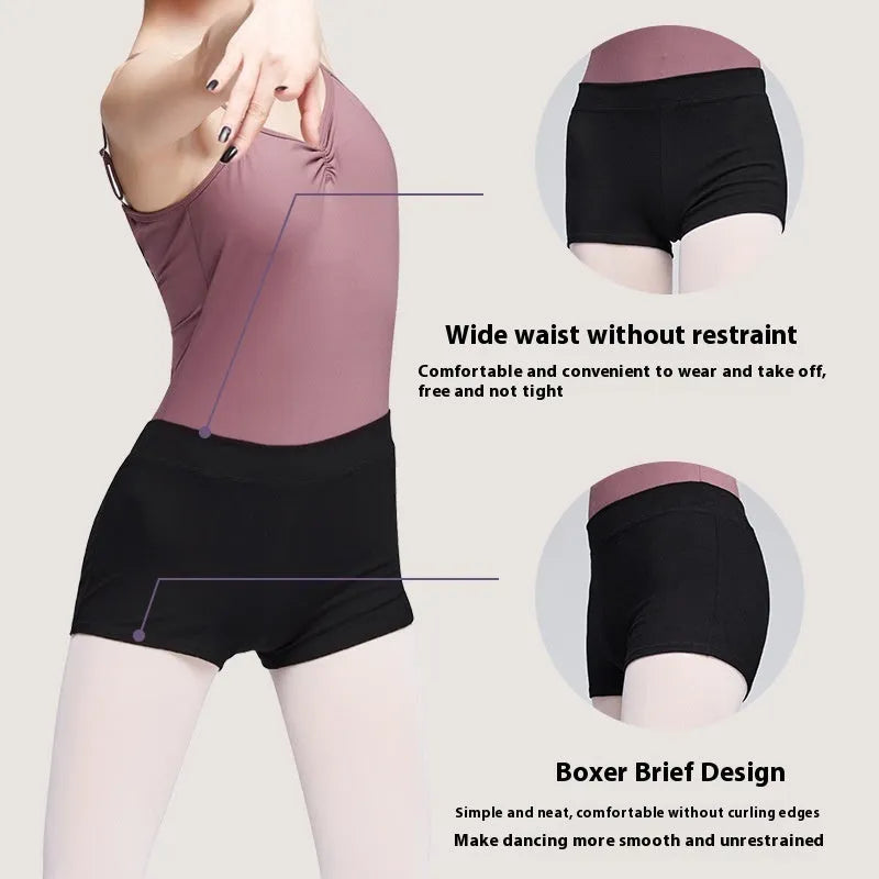 Women's black cotton ballet practice pants for dance exercise and fitness activities