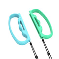 Nintendo Switch Joy-Con handle grips with hand rope attachment in black, blue green, or blue red colours