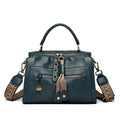 Soft PU leather women's crossbody bag in a retro horizontal square shape, shown in various colours.