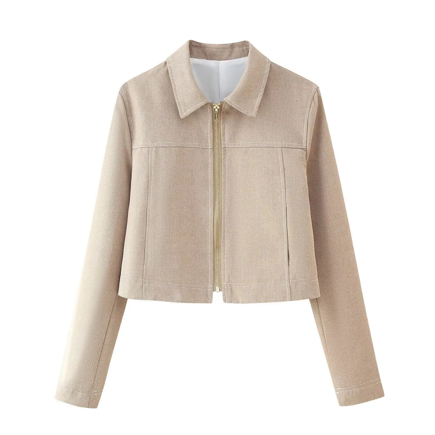 Women's summer casual suit with 3D herringbone embroidery on jacket and straight-leg trousers