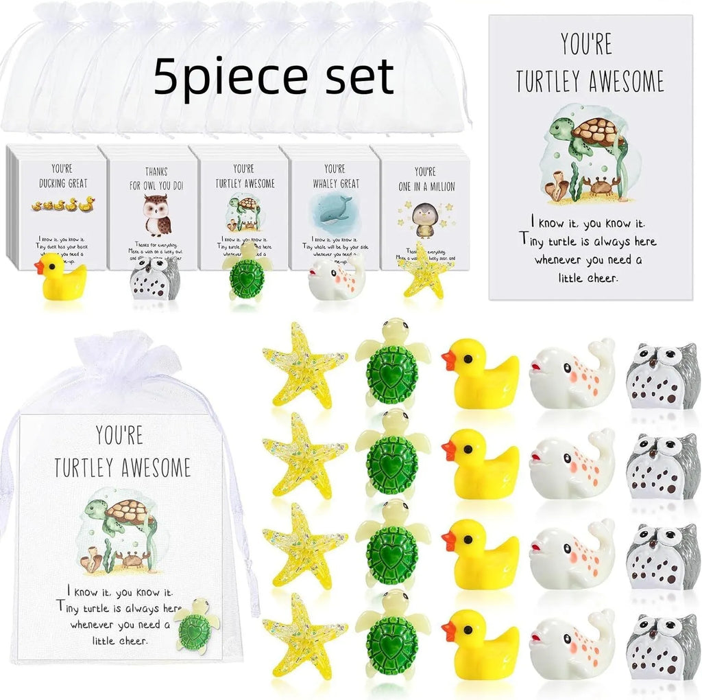 Set of resin memo cards featuring the A Scrape of the Pen pun design, laid out on a surface.