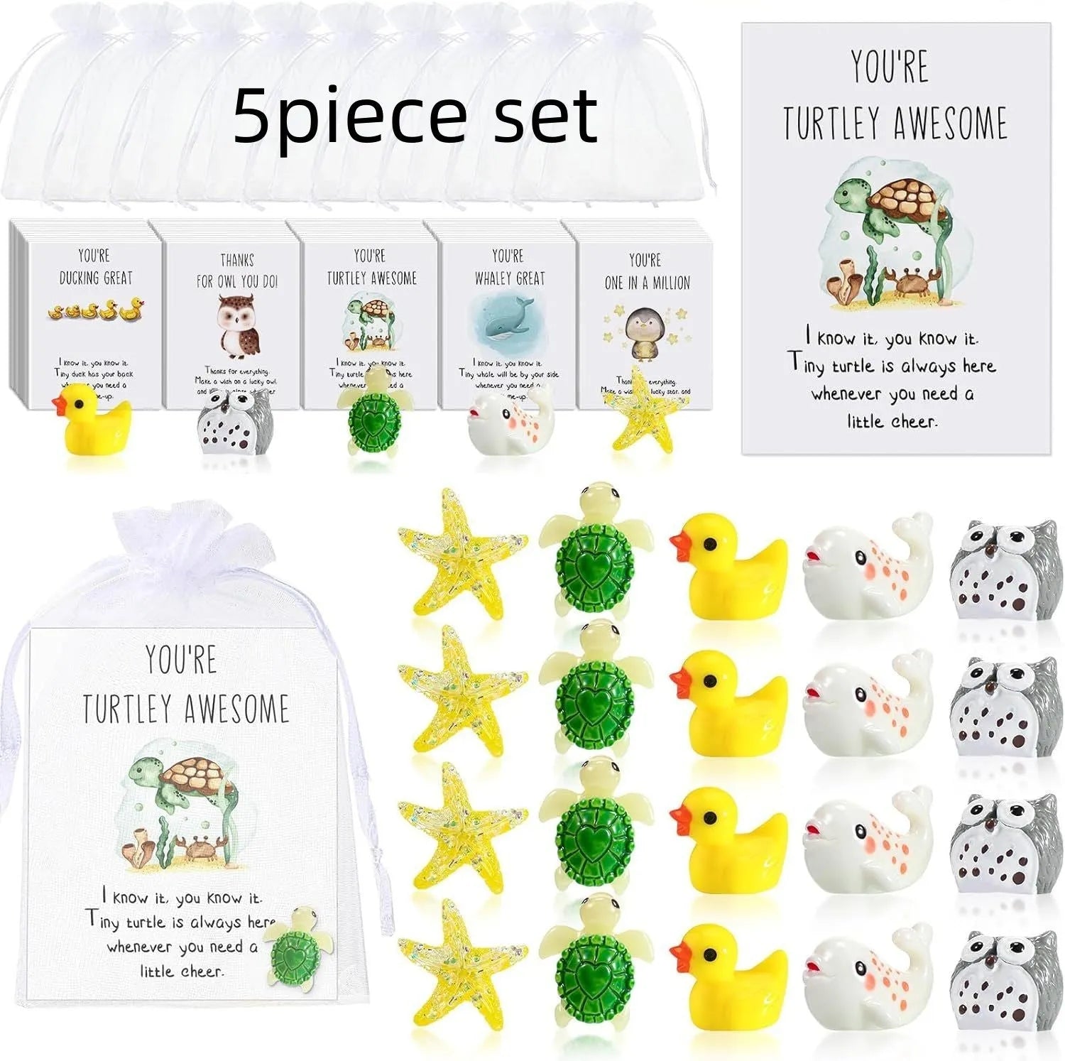 Set of resin memo cards featuring the A Scrape of the Pen pun design, laid out on a surface.