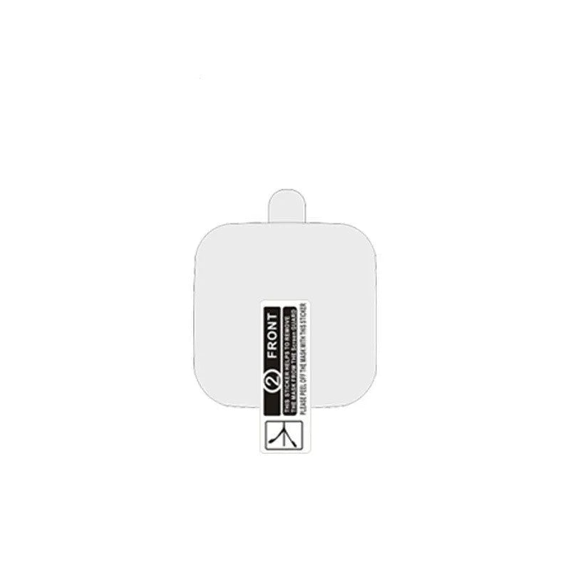 Amazfit Bip S smartwatch with clear hydrogel screen protector showing full coverage and edge alignment