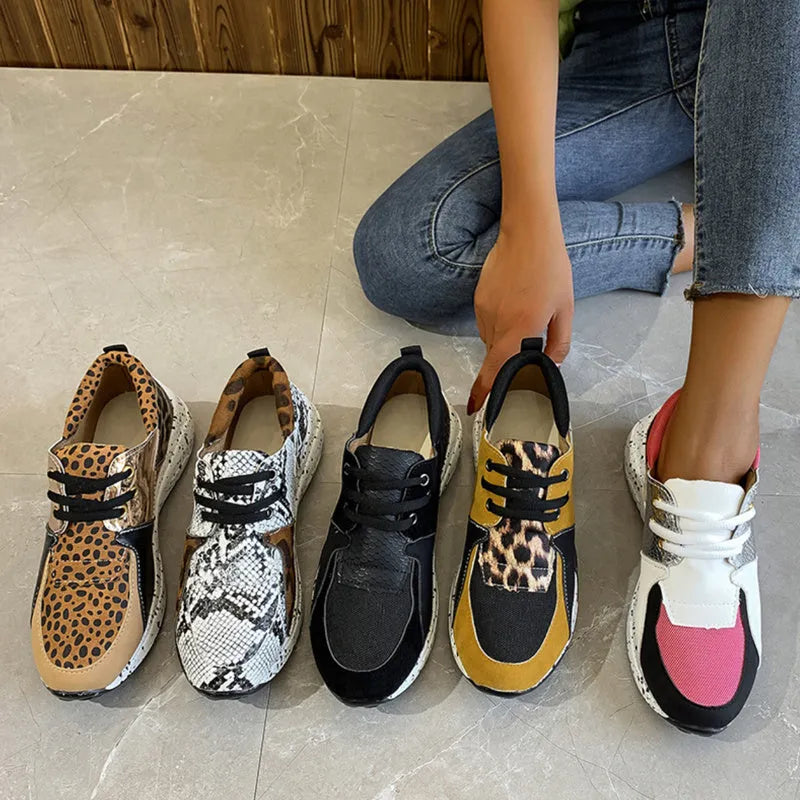 Women's suede casual sneakers with wedge heel in multiple colour options