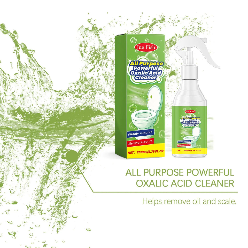 200ml plastic bottle of multi-functional household grease cleaning spray with oxalic acid formula