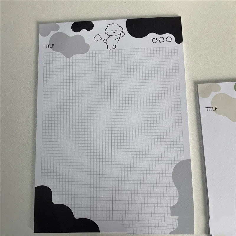 Korean PP Puppy B5 sticky note paper with Wind Marshmallow Dog design in multiple colour options