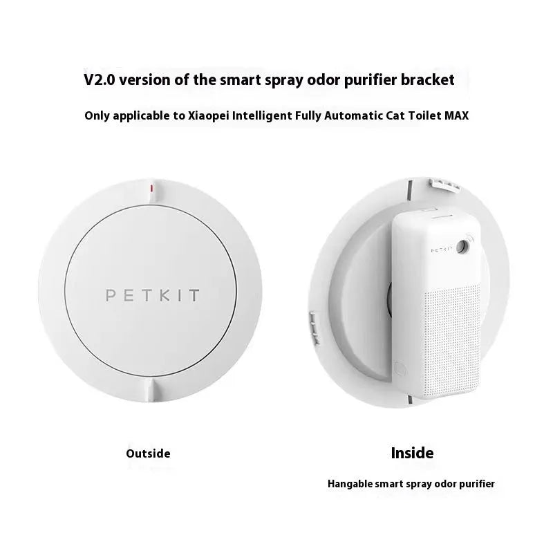 Xiaopei smart spray pet odour removal machine with external bracket and purification liquid bottles