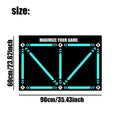 Indoor football skill lifting practice mat in cushion colour, made of rubber.