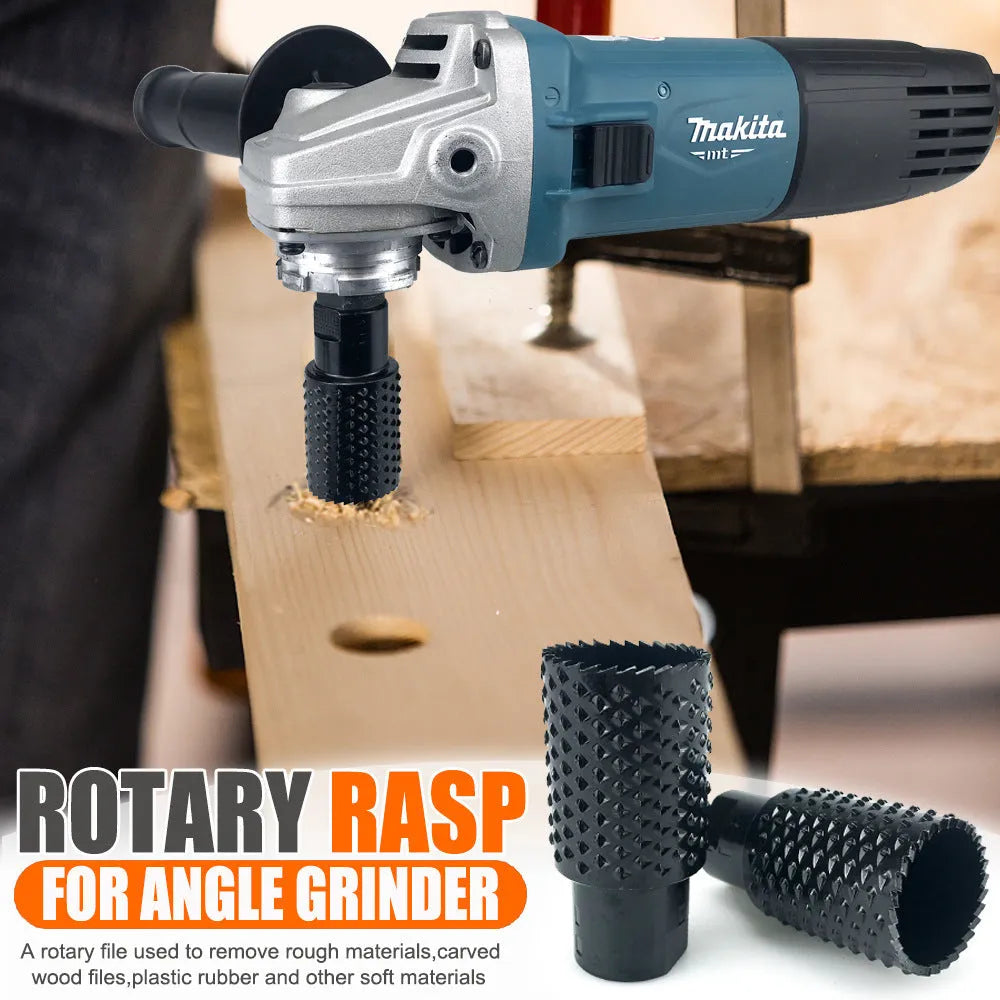 Spherical angle grinder grinding head tool with M10 and M14 thread compatibility for woodworking applications