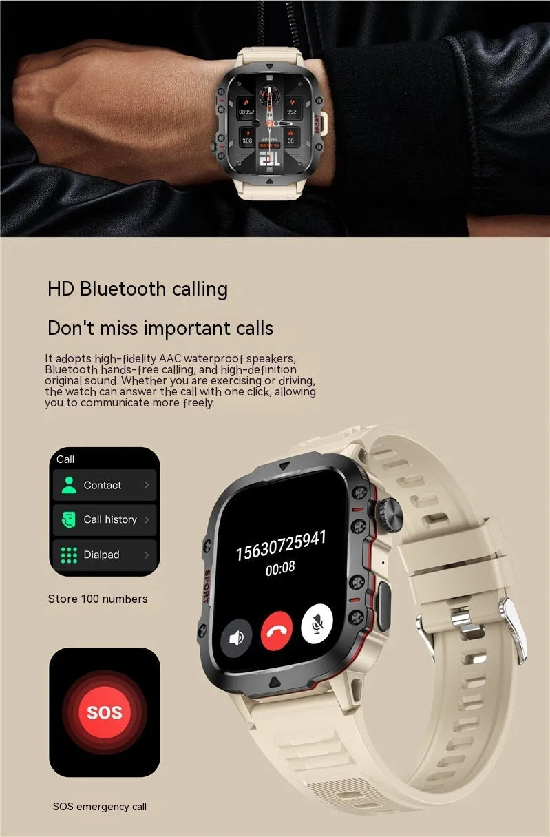 QX11 smartwatch with zinc alloy case on black silicone strap showing touch screen display