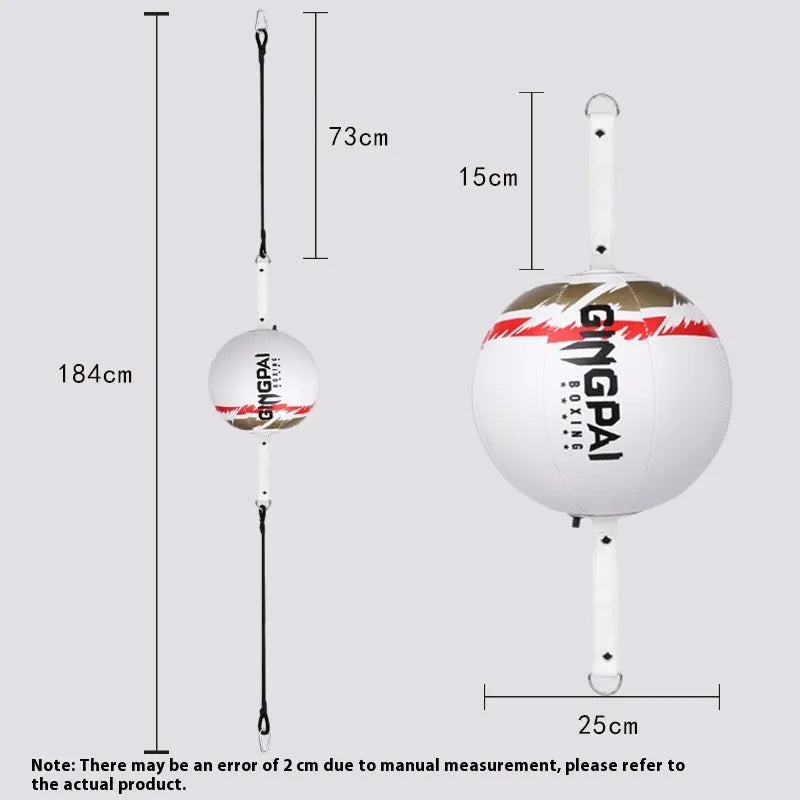 PU hanging boxing speed ball for reaction training in black, black and green, or white colours
