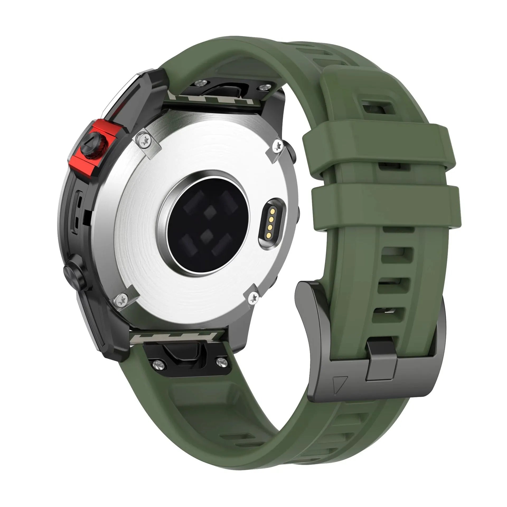 Jiaming Fenix7 silicone quick release watch strap in multiple colours showing 20mm, 22mm, and 26mm sizes.
