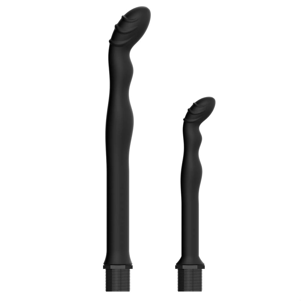 Black silicone hosepipe flusher enema tube for back court cleaning available in large and small sizes
