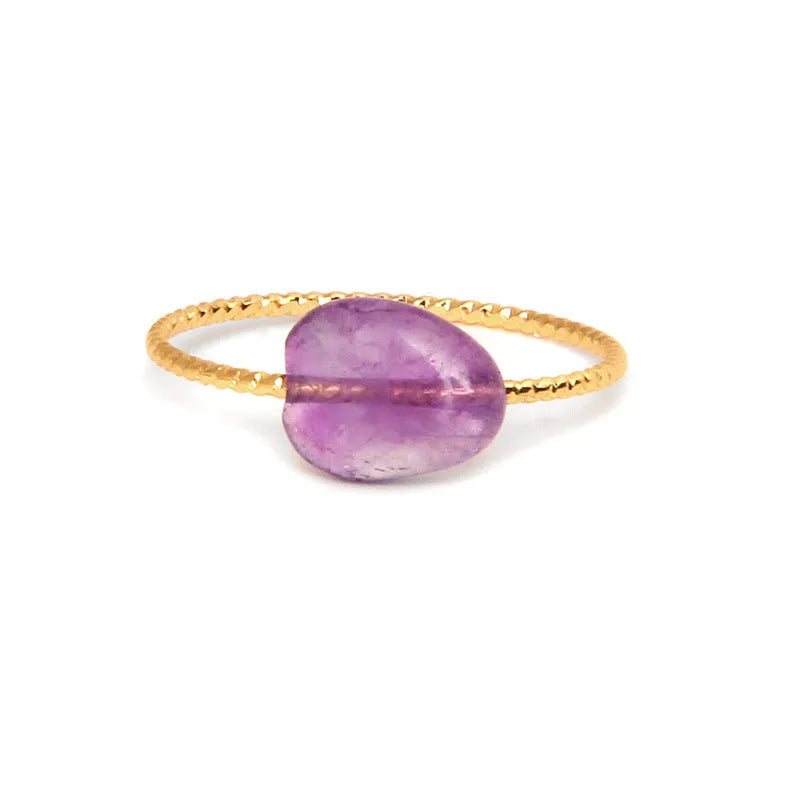 Geometric agate women's ring showing original design and natural stone texture