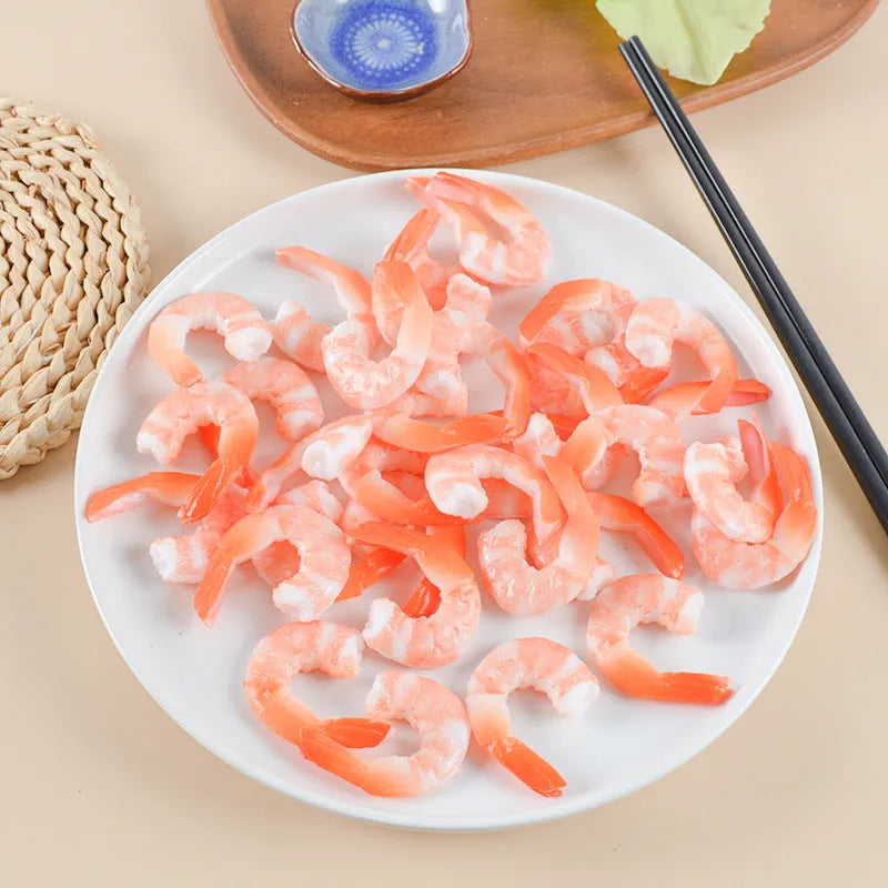 Modern minimalist PVC shrimp-shaped keychain with 1.5cm thickness.