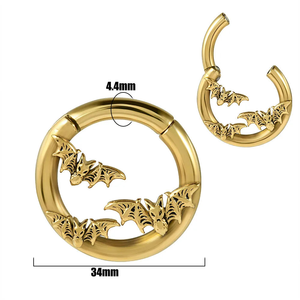 Fashion stainless steel totem pattern earrings showing electroplated colour options for OL style dressing