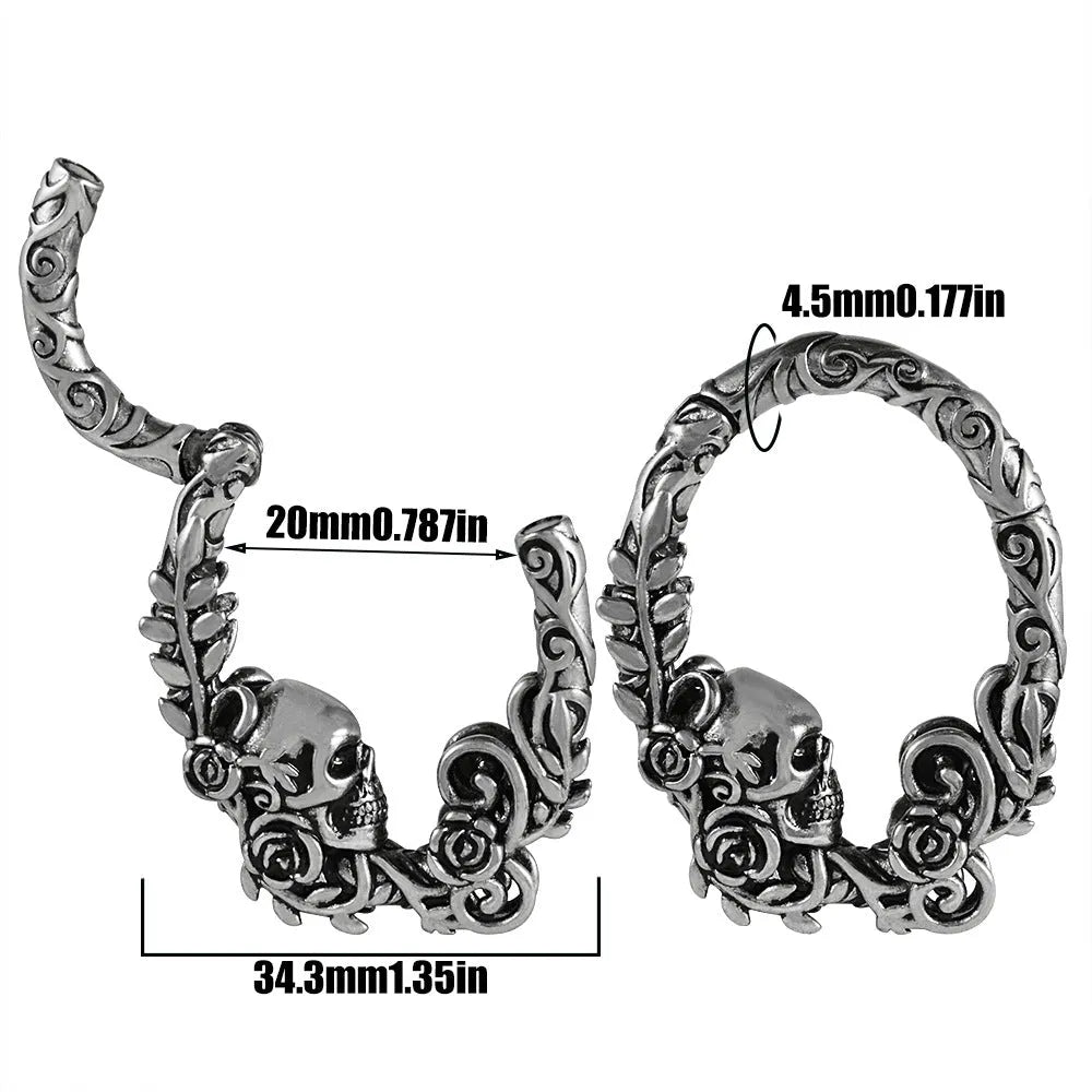 Fashion stainless steel totem pattern earrings showing electroplated colour options for OL style dressing