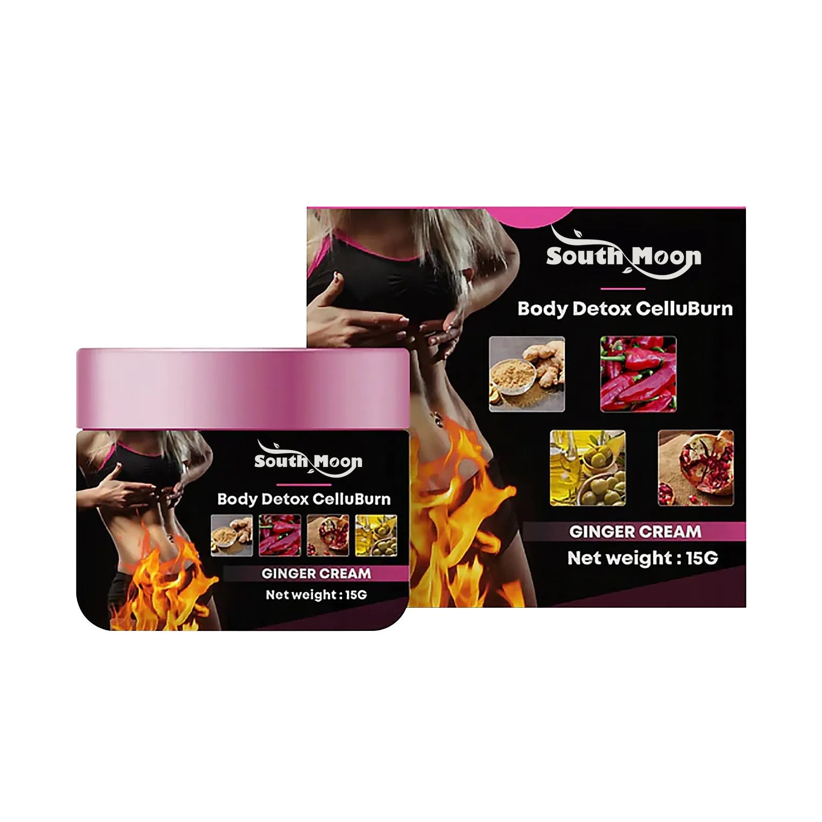 15g ginger body thigh slimming shaping tightening cream container