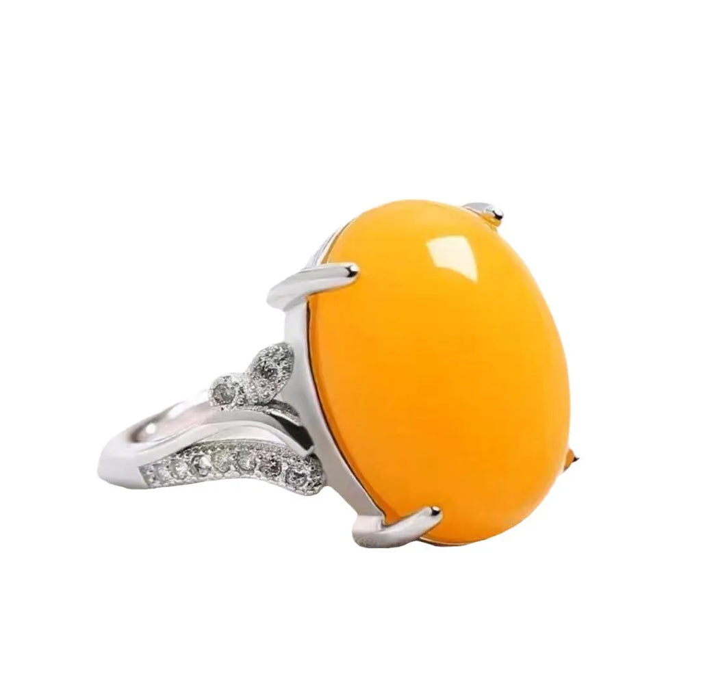 Adjustable geometric ethnic alloy ring with natural sapphire detailing in multiple colour options