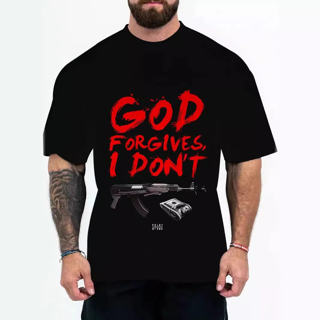 Men's loose fit T-shirt with short sleeves in chemical fibre blend fabric