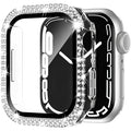 Apple Watch case with double diamond glass peep-proof screen protector in multiple colours