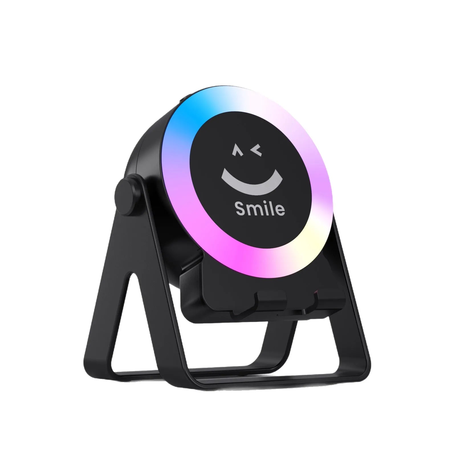 Black or white induction bracket Bluetooth speaker with LED lights and card slot