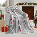 Soft flannel Christmas blanket in plush polyester fiber available in multiple sizes and colours for four seasons use