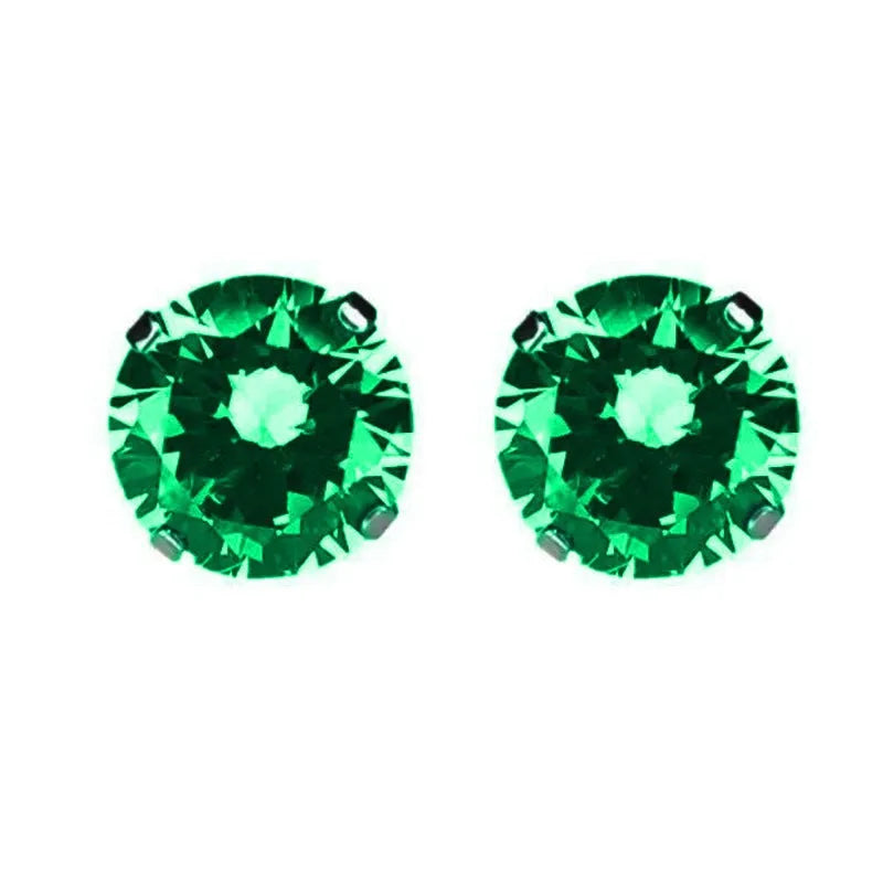 Double-headed zircon titanium alloy navel stud with internal thread in various colors