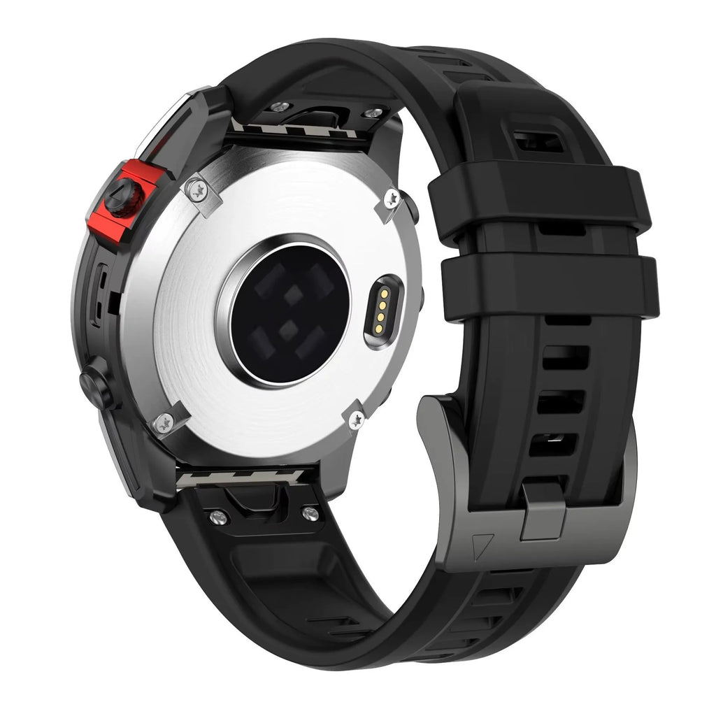 Jiaming Fenix7 silicone quick release watch strap in multiple colours showing 20mm, 22mm, and 26mm sizes.