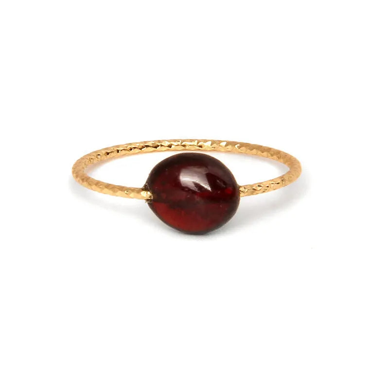 Geometric agate women's ring showing original design and natural stone texture