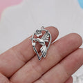 Alloy magpie cuckoo bird pendant with electroplated finish for DIY jewellery making