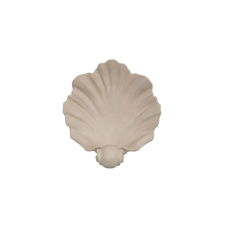 White resin simulation shell fruit plate ornament with light luxury finish