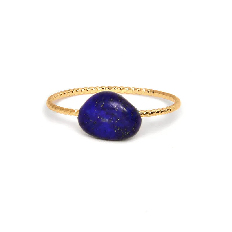 Geometric agate women's ring showing original design and natural stone texture