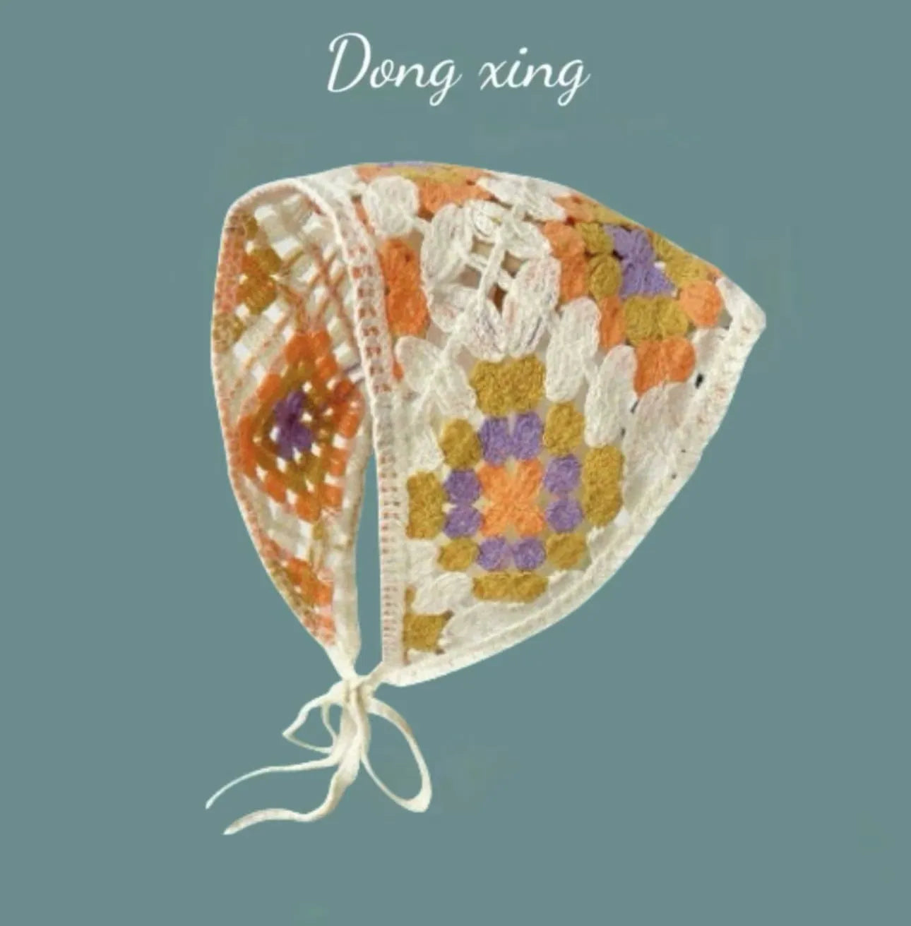 Cotton triangle headscarf with floral pattern options for women's autumn winter wear