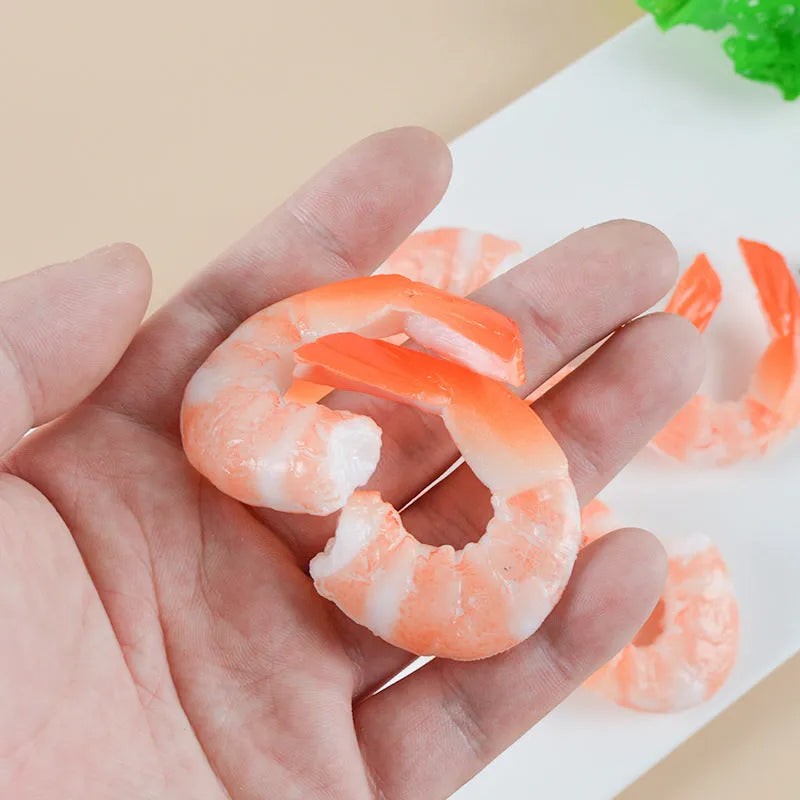 Modern minimalist PVC shrimp-shaped keychain with 1.5cm thickness.