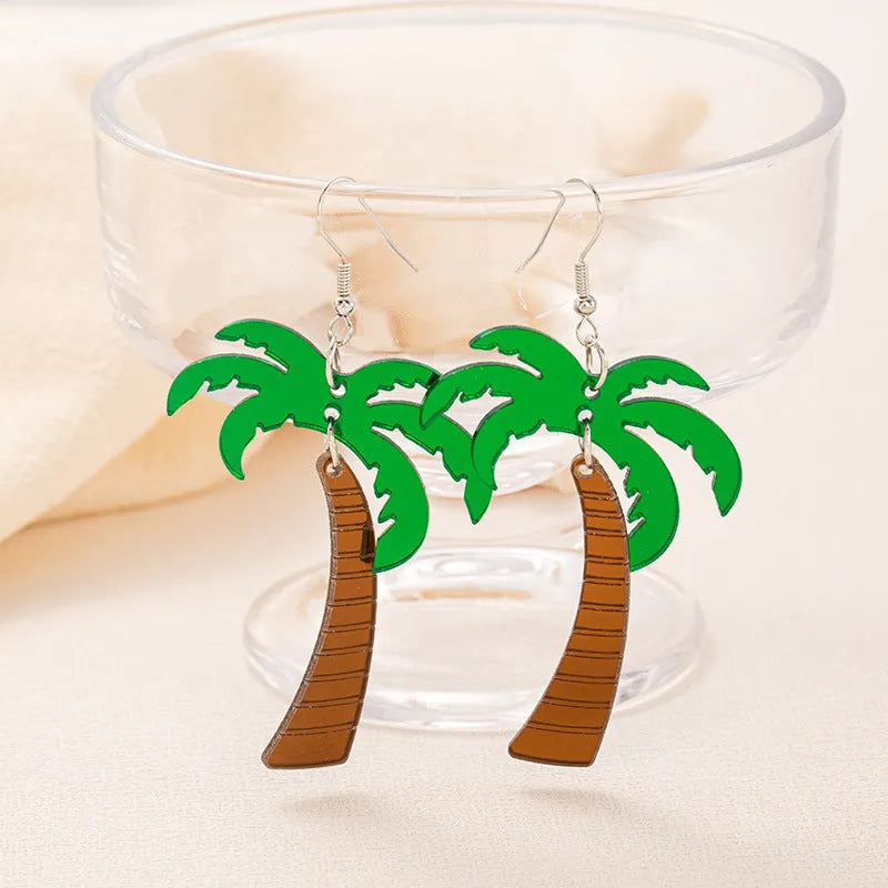 Acrylic drop shape earrings with alloy hooks featuring a jackfruit inspired design for women