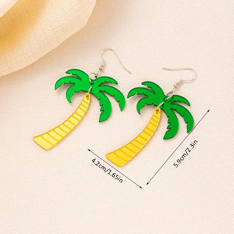 Acrylic drop shape earrings with alloy hooks featuring a jackfruit inspired design for women