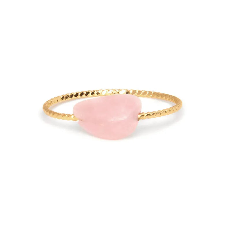 Geometric agate women's ring showing original design and natural stone texture