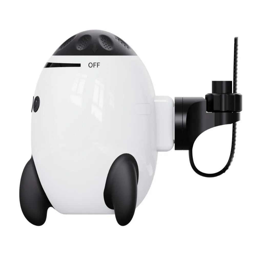White ABS plastic baby stroller shaking device with automatic motion and Bluetooth connectivity