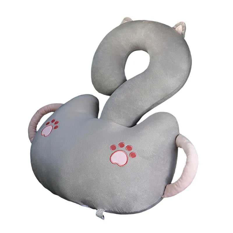 65x65cm cartoon animal cushion pillow with pp cotton filling showing cute animal question mark design