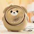 USB desktop electric fan with animal design in selected colour option for pet cooling