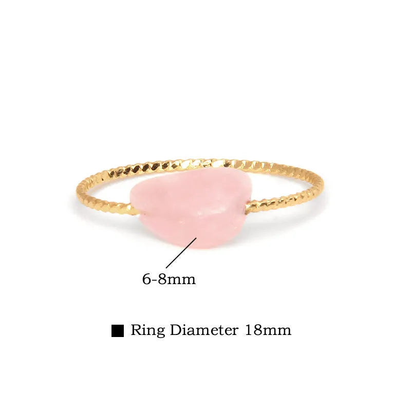 Geometric agate women's ring showing original design and natural stone texture