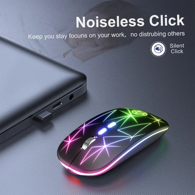 Wireless Bluetooth gaming mouse with metal scroll wheel in multiple colour options including star black and silver