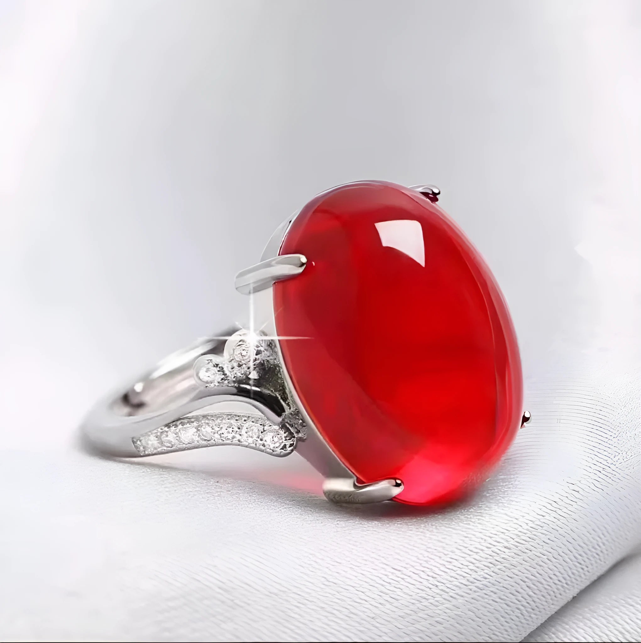 Adjustable geometric ethnic alloy ring with natural sapphire detailing in multiple colour options