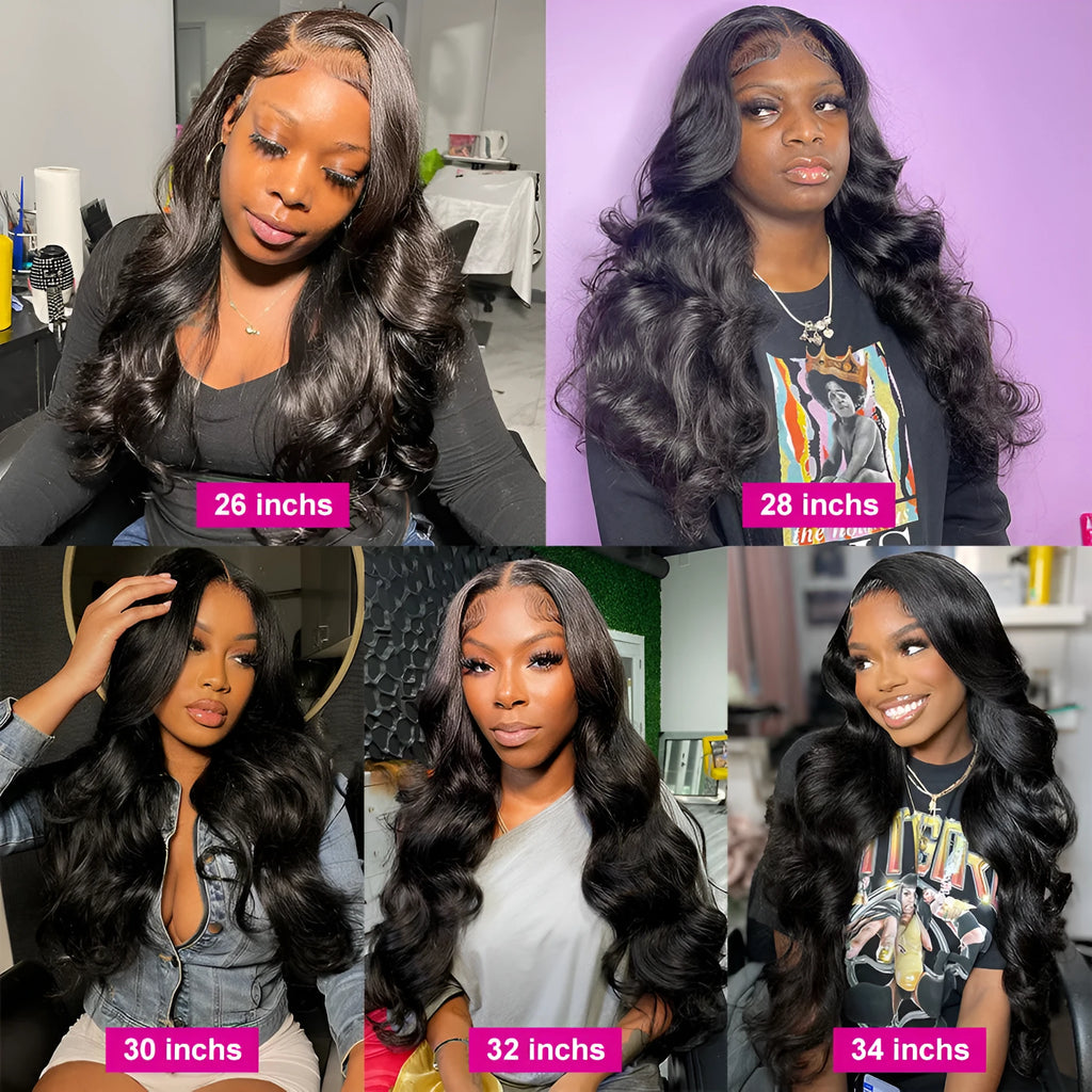 Black synthetic front lace wig with long curly hair and side bangs.