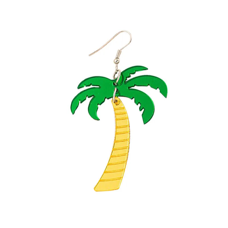 Acrylic drop shape earrings with alloy hooks featuring a jackfruit inspired design for women