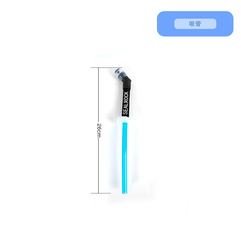 Plastic portable drinking straw with suction tube for outdoor hydration
