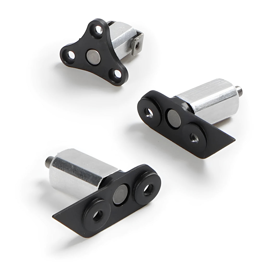 FPV drone rotating shaft replacement kit showing front axle and left/right rear shafts for machine arm motor repairs