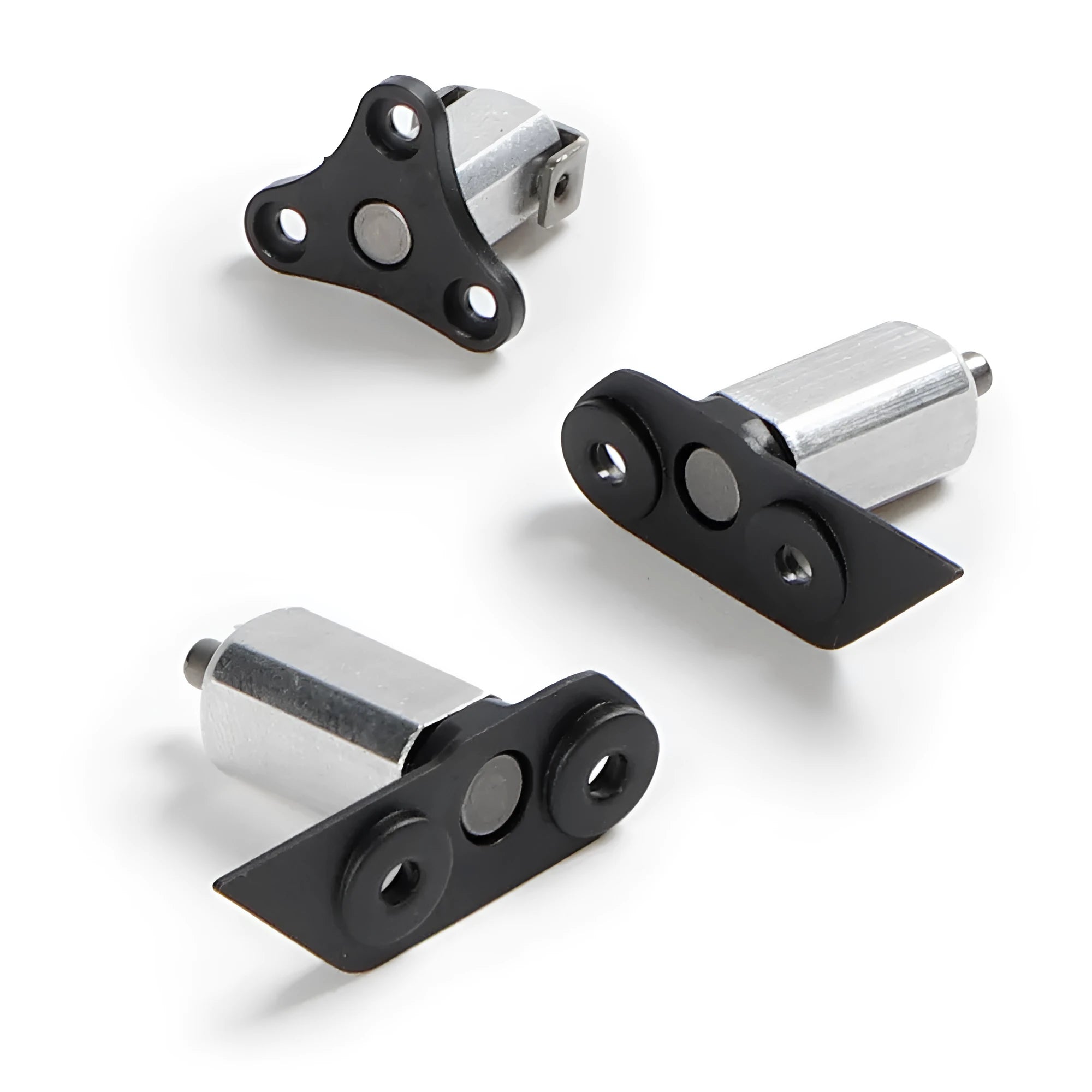 FPV drone rotating shaft replacement kit showing front axle and left/right rear shafts for machine arm motor repairs