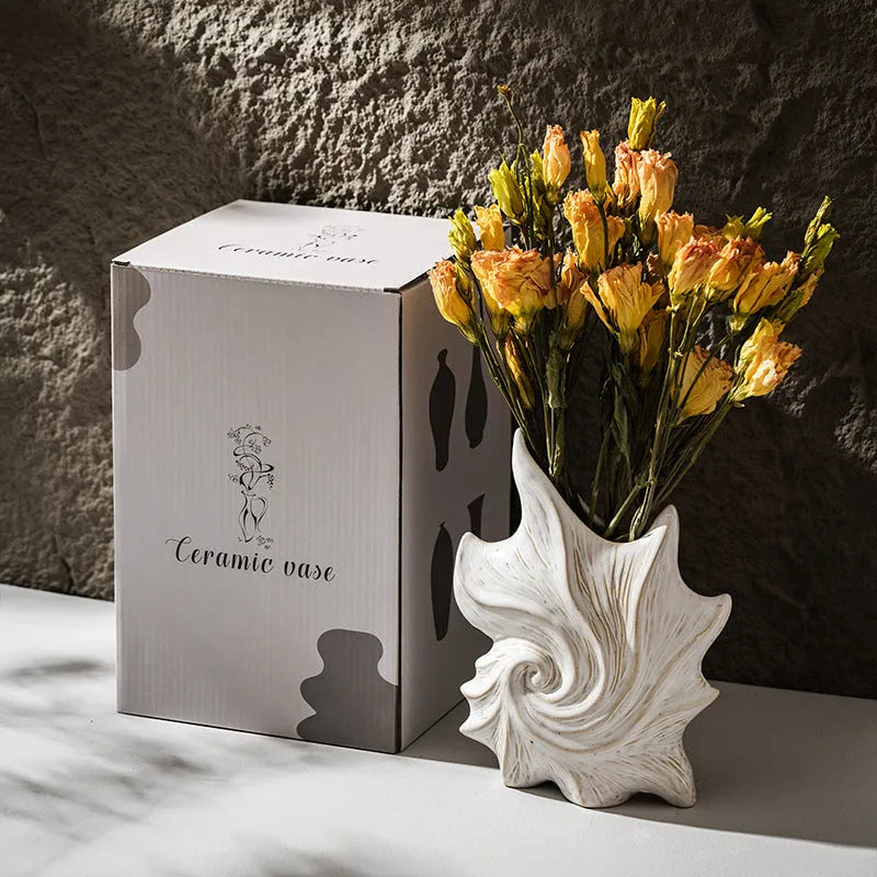 French art ceramic vase with coloured glaze in European style, Hexi Li or Mo Ni'an finish option